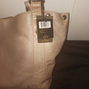 New frye leather tote-mushroom
